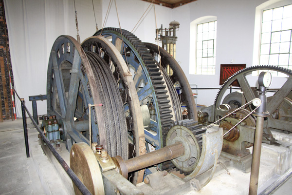 Fördermaschine von 1888 im Drei-Brüder-Schacht
